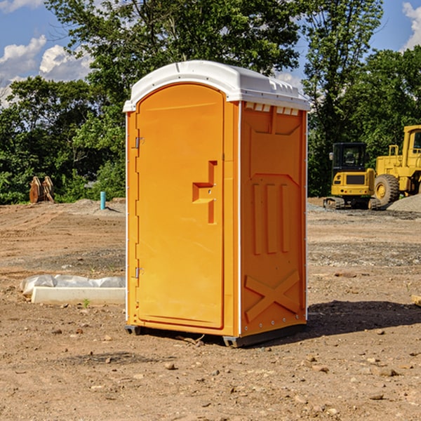 how often are the porta potties cleaned and serviced during a rental period in Columbine Valley